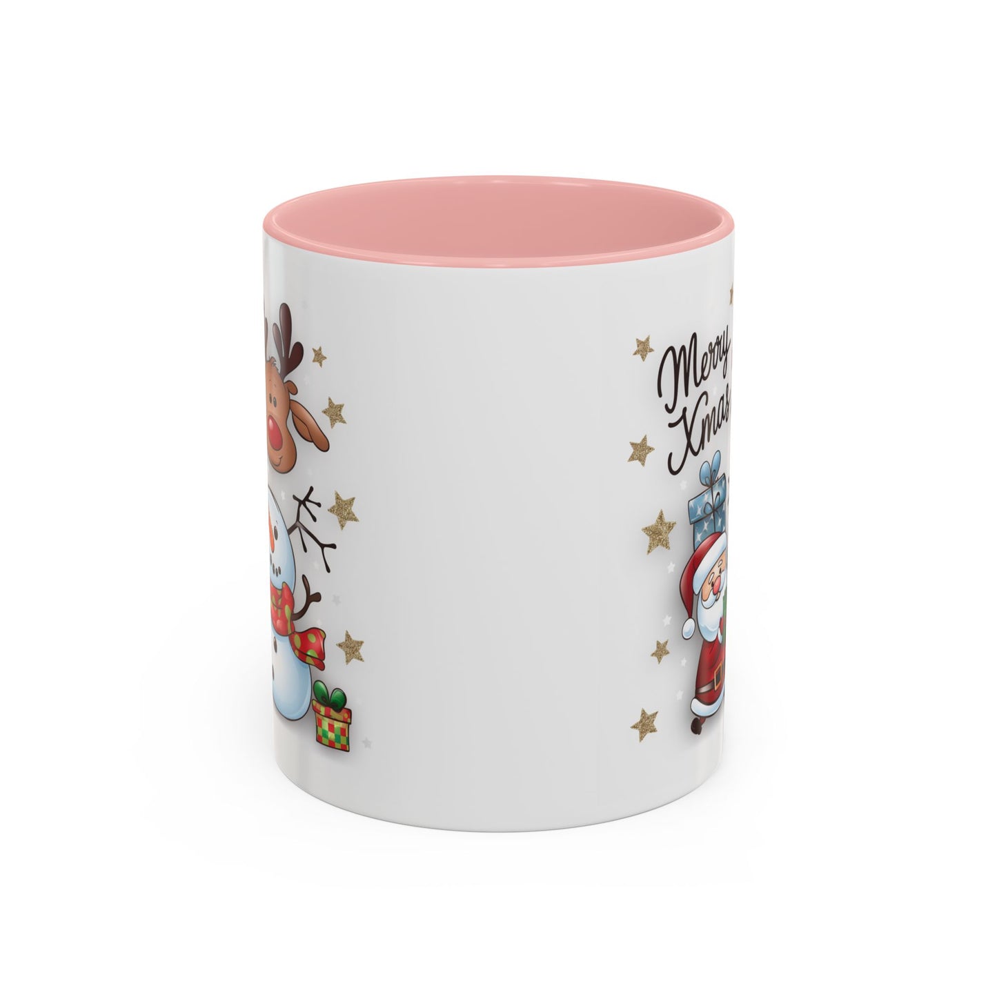 Christmas Mug - Merry Xmas Santa Snowman Reindeer