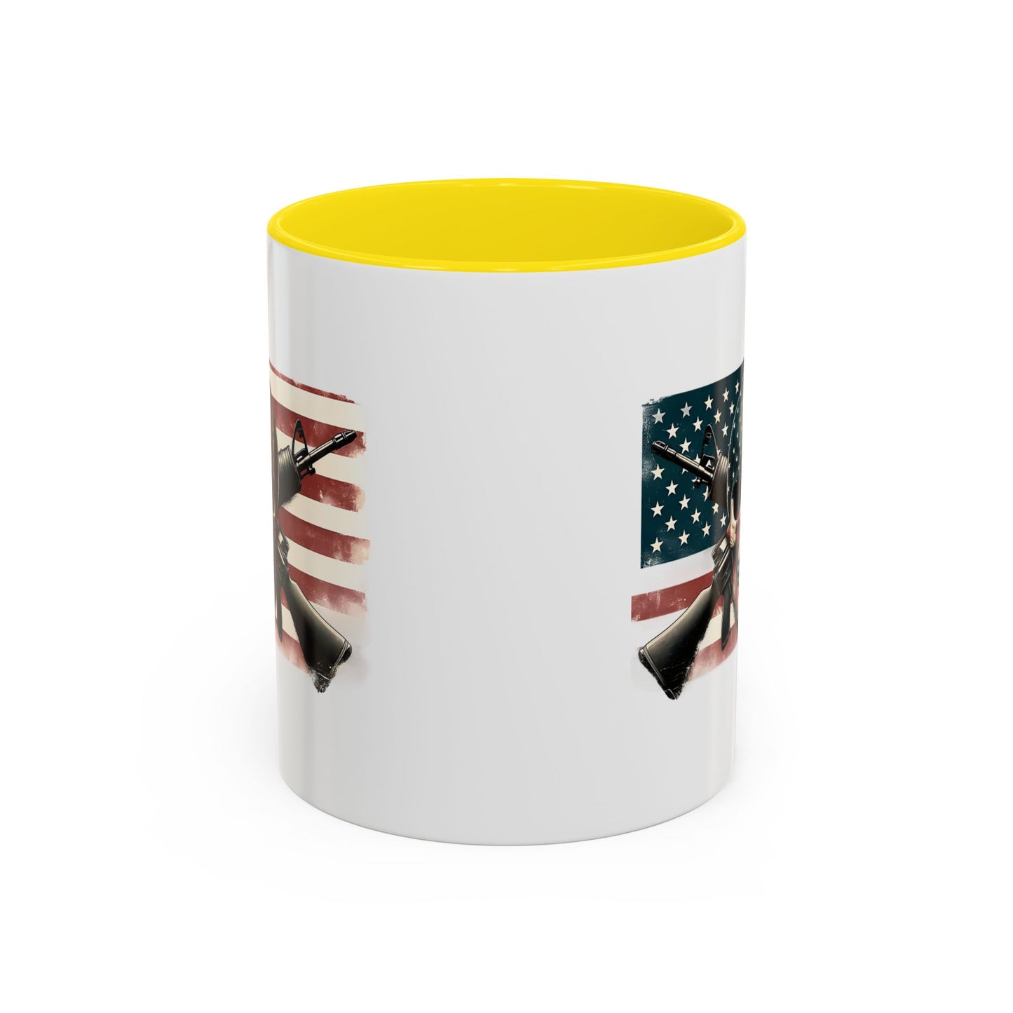 4th of July Mug - Skull Guns Flag