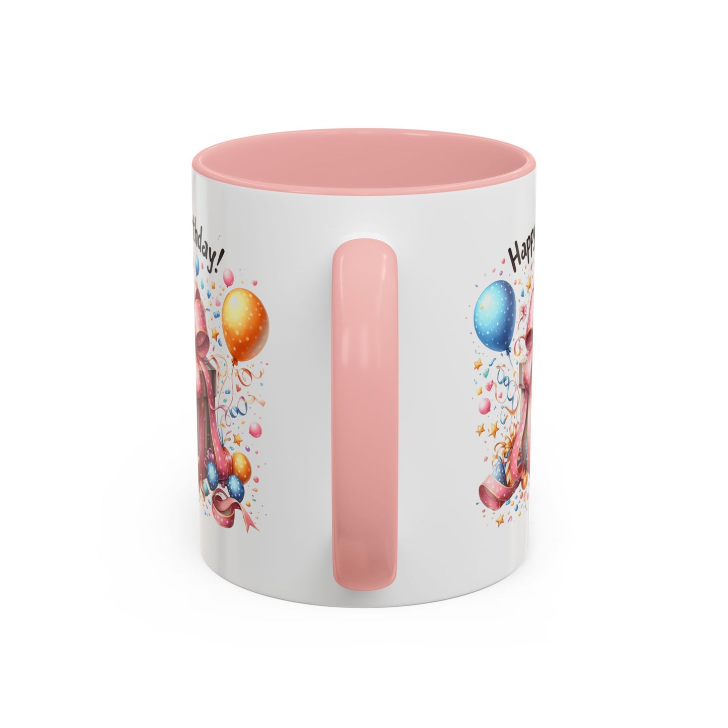 Birthday Mug - Happy Birthday Pink Ribbon Present