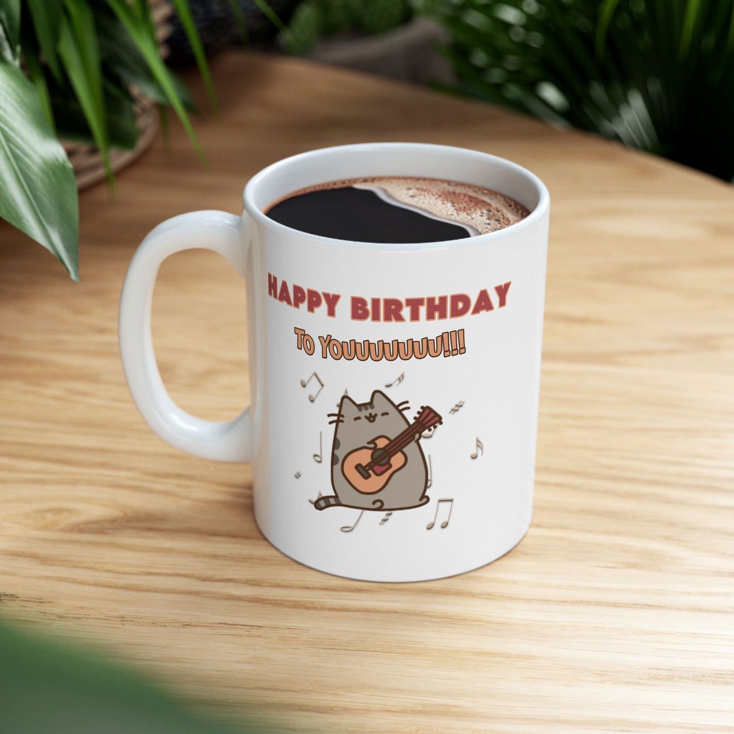 Birthday Mug - Happy Birthday Singing Cat