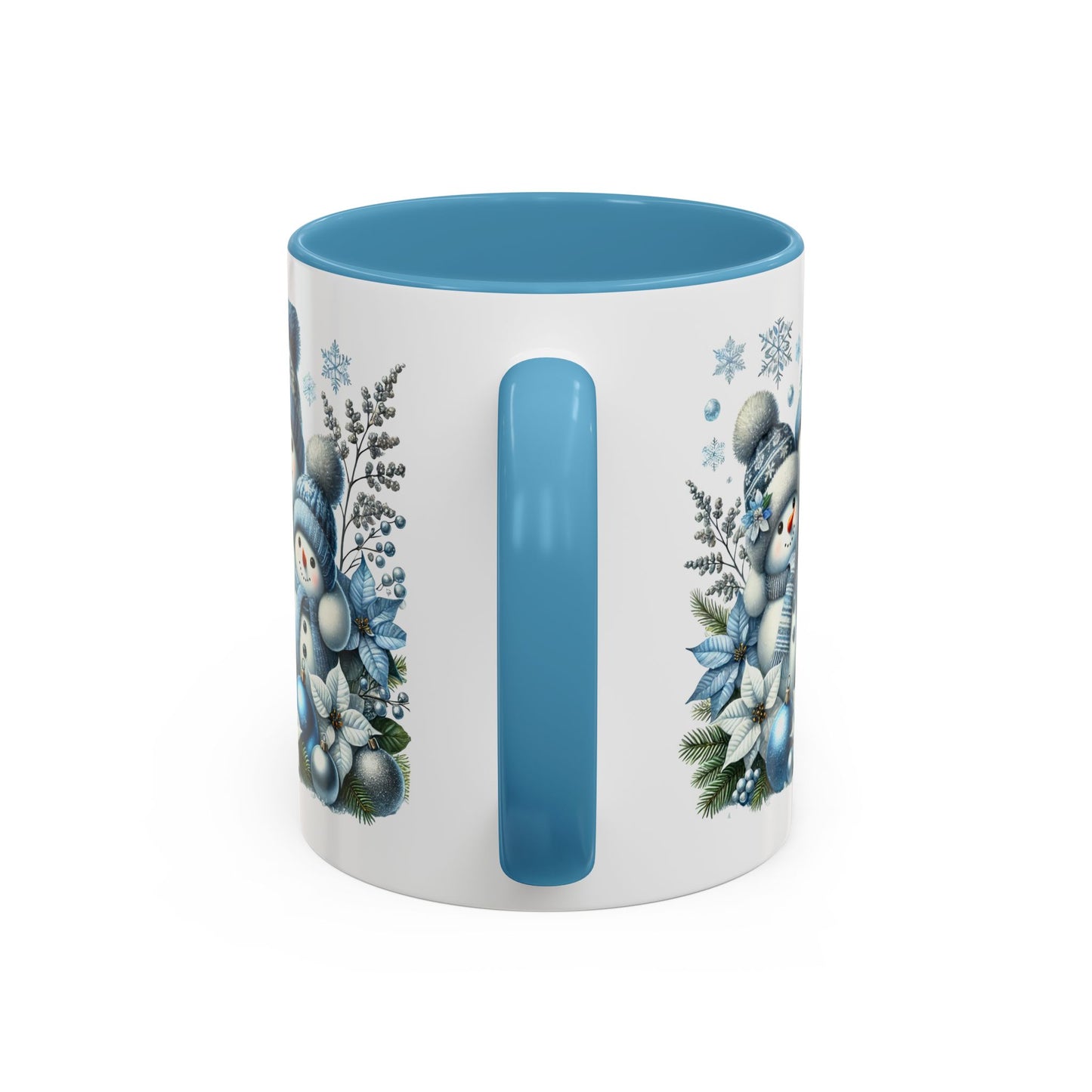 Christmas Mug - Blue Snowman Family