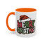 Christmas Mug - Merry Christmas Red Green & White Graffiti Hat