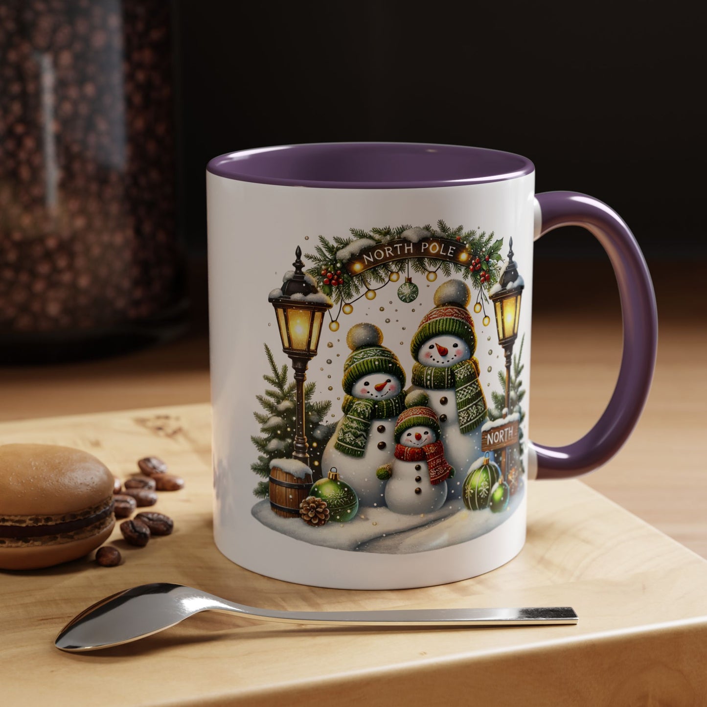Christmas Mug - Green Snowman Family