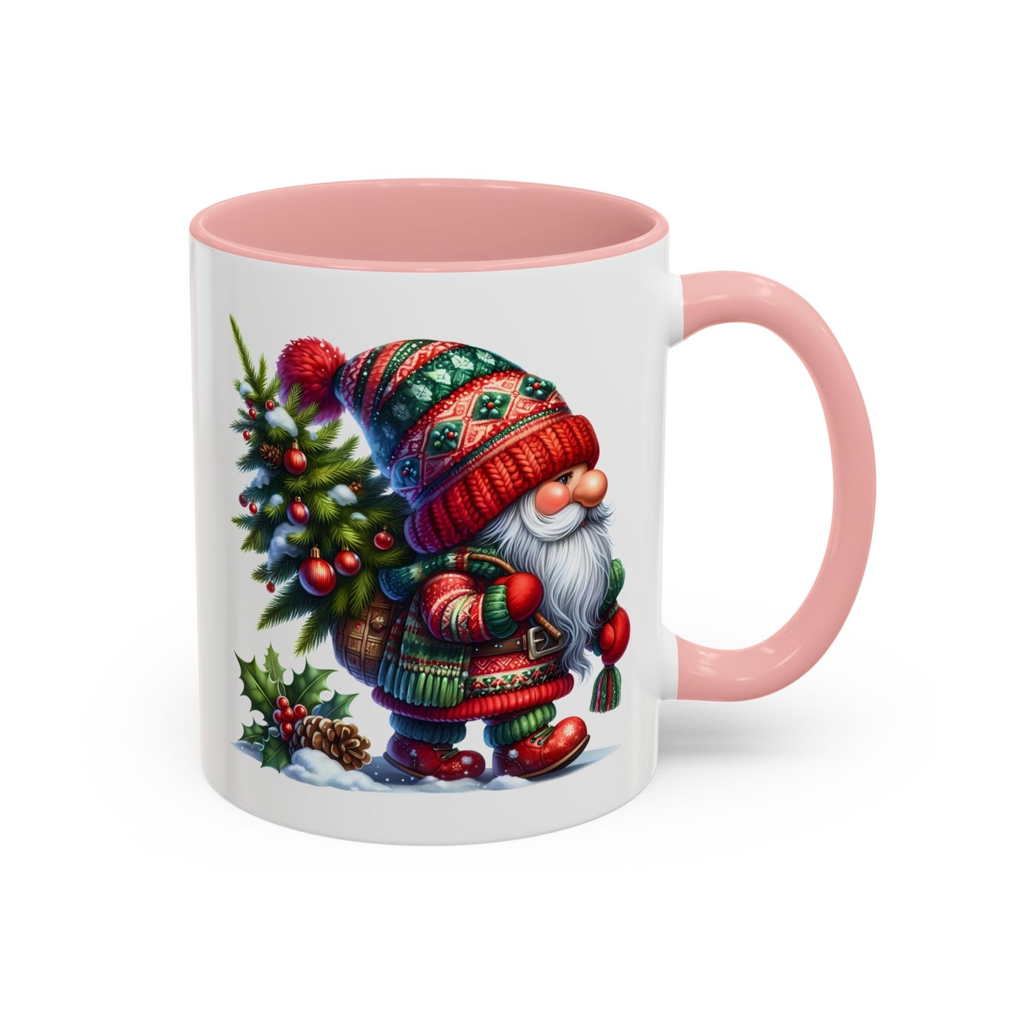 Christmas Mug - Gnome Christmas Tree and Pine Cone