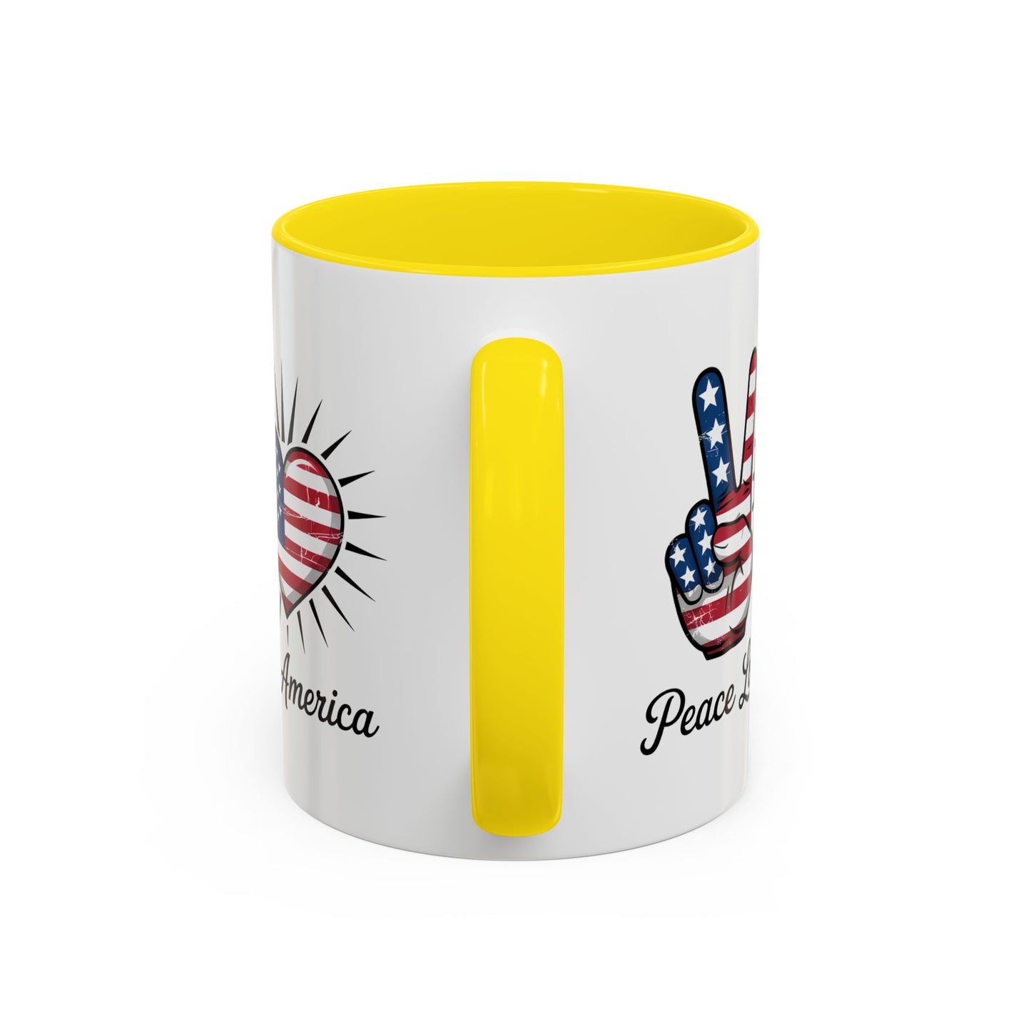 4th of July Mug - Peace Love America