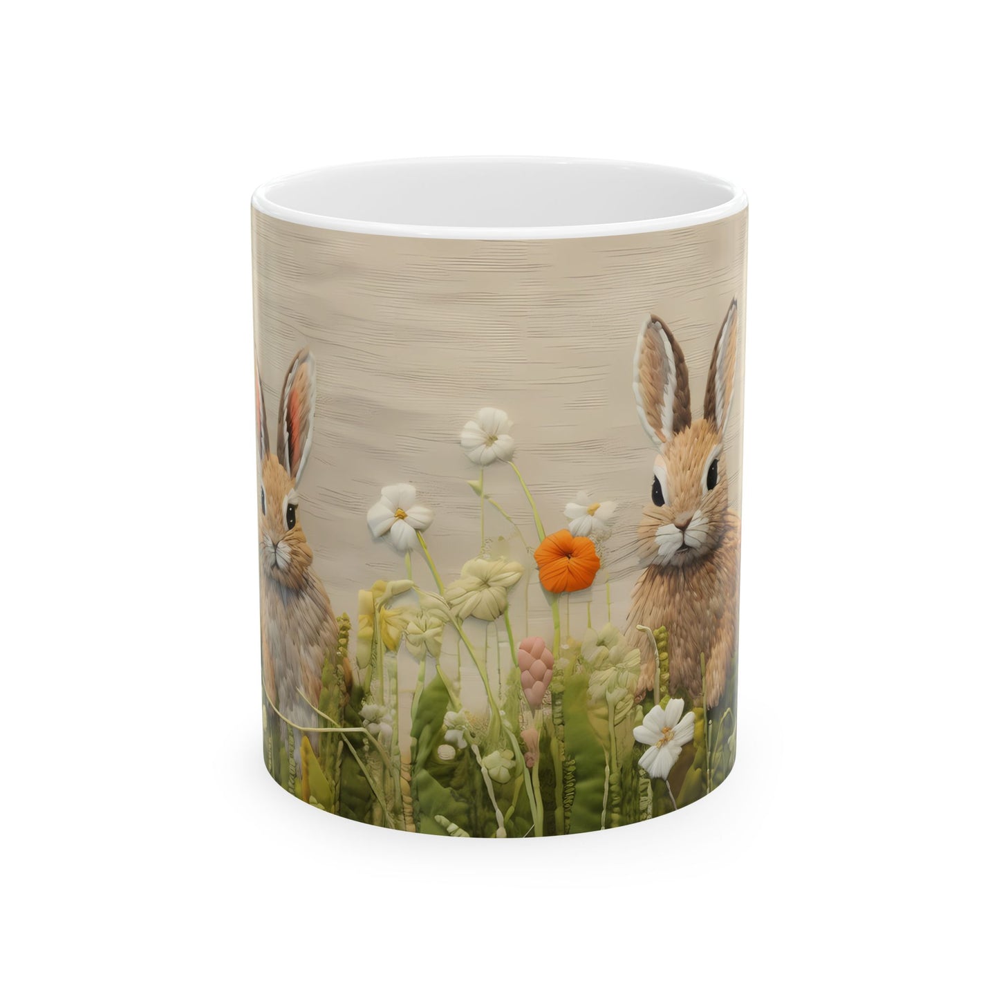 Artistic Mug - Felted Bunnies 3