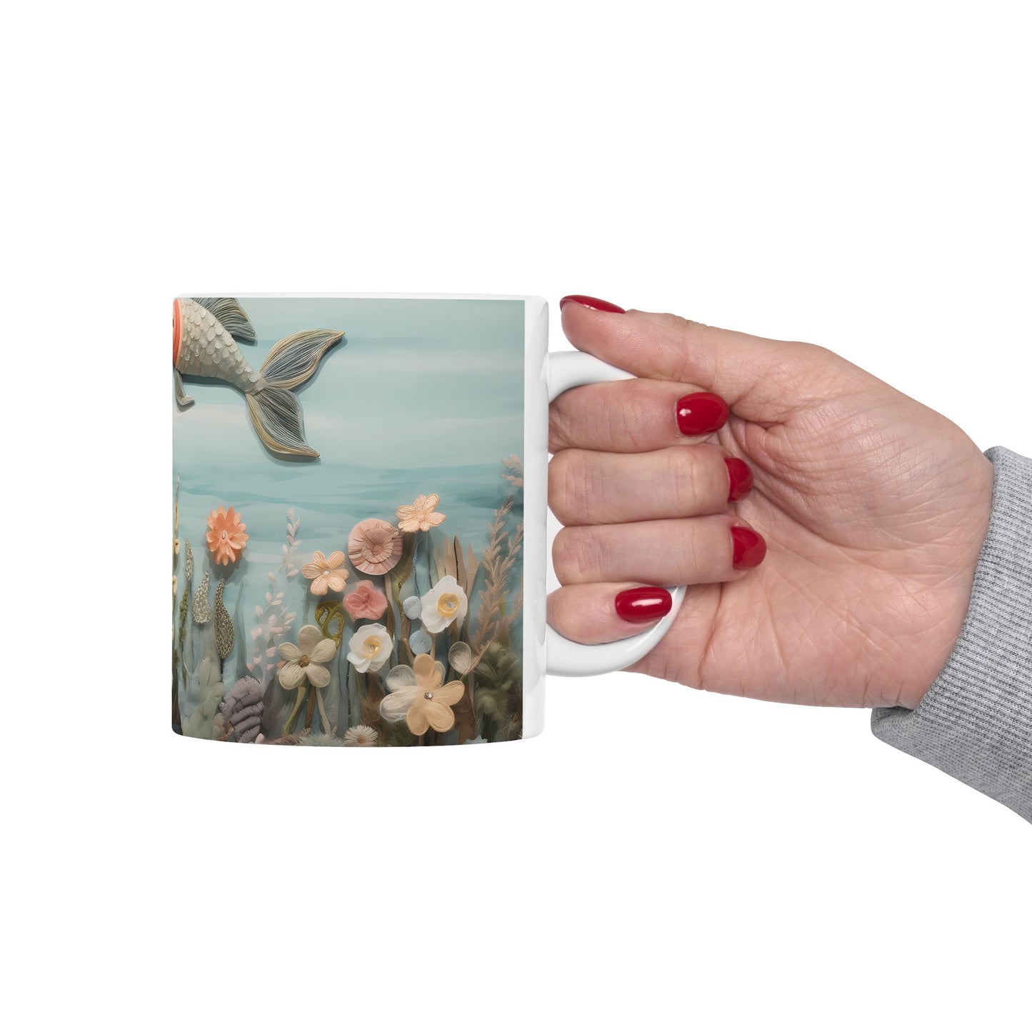Artistic Mug - Felted Undersea