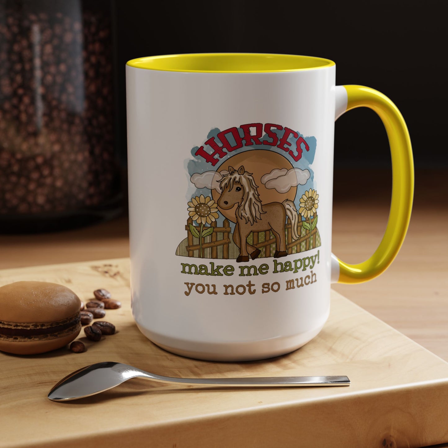 Humor Mug - Horses Make Me Happy