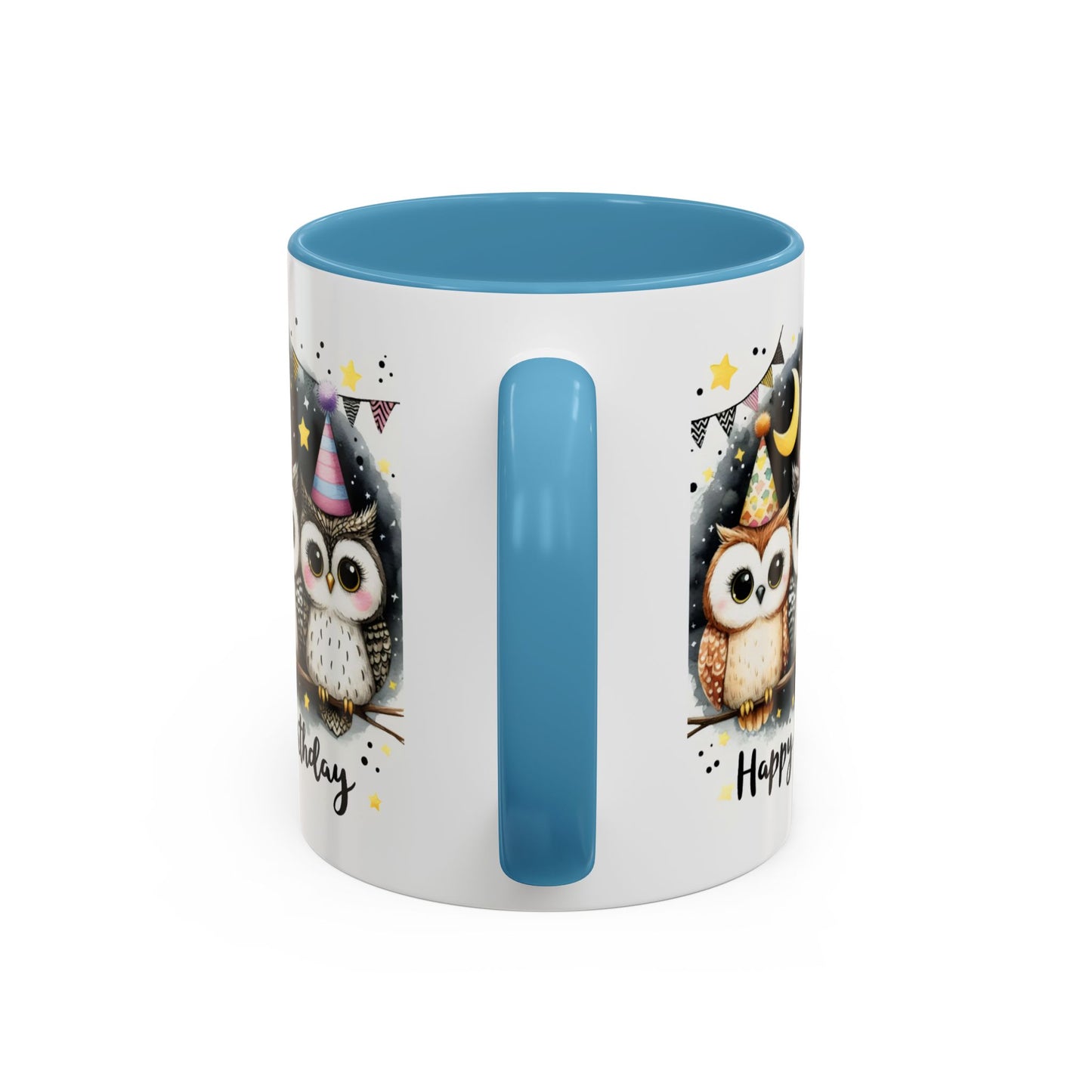 Birthday Mug - Happy Birthday Owls