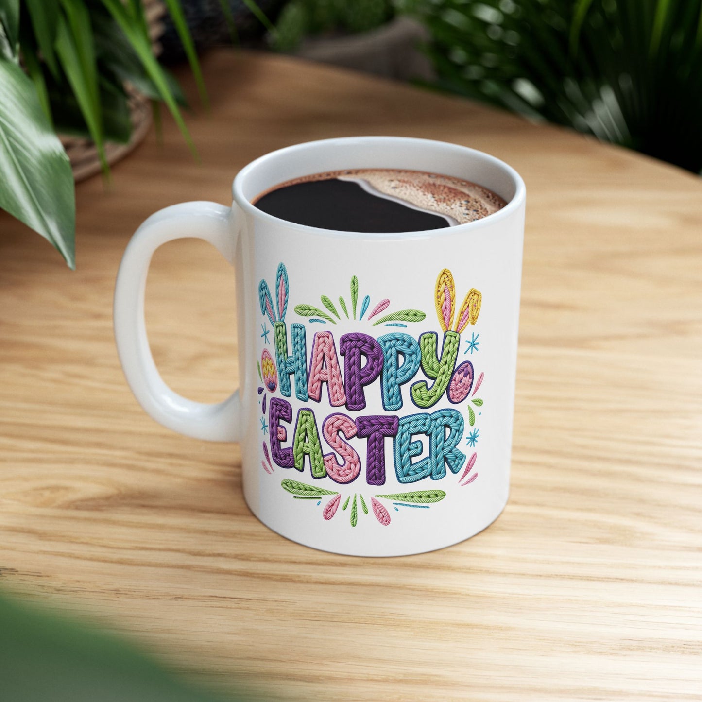 Easter Mug - Faux Yarn Easter
