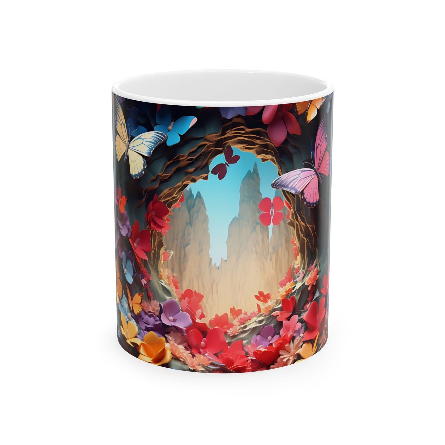 Artistic Mug - Colorful Butterflies 2