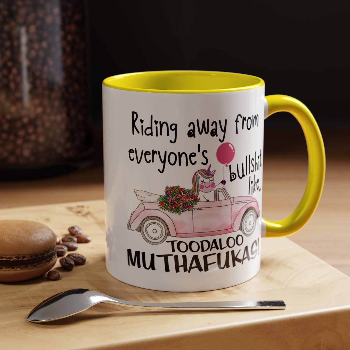 Adult Mug - Riding Away From Everyones Bullshit