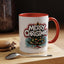 Christmas Mug - Merry Christmas White & Red Text Tree Lights