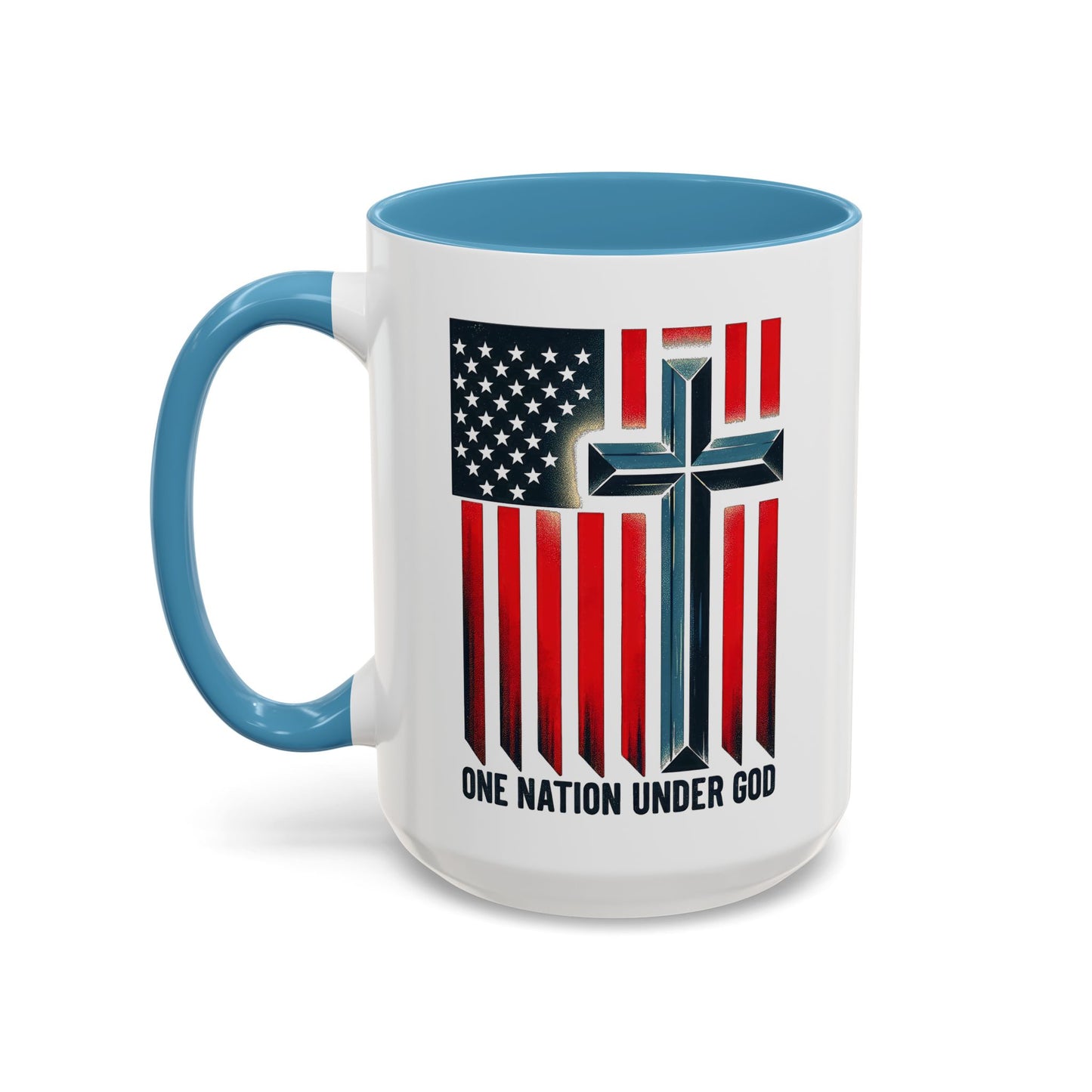 Religious Mug - One Nation Flag Cross