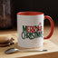 Christmas Mug - Merry Christmas Green & Red Text Santa Present