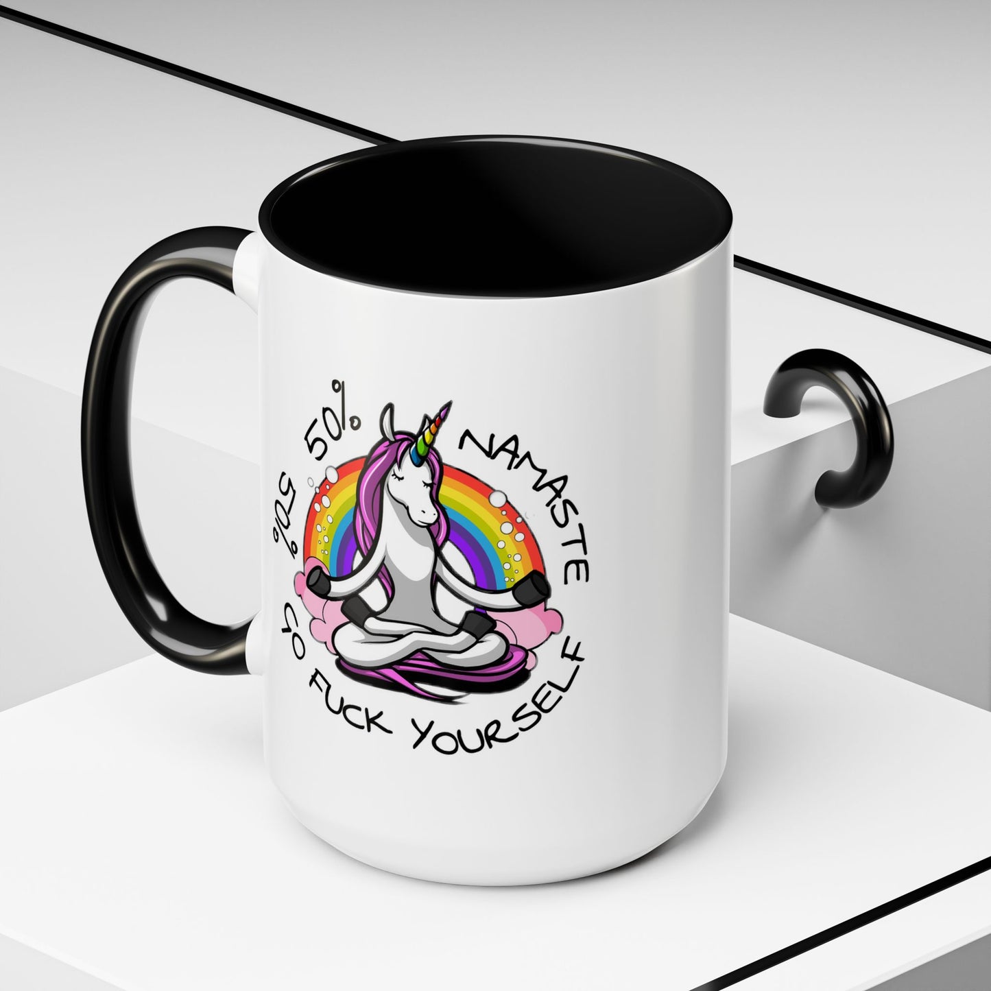 Adult Mug - 50% Namaste 50% Go Fuck Yourself
