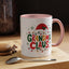 Christmas Mug - Grandma Claus Green Yellow & Red Text Hat Lights Stars