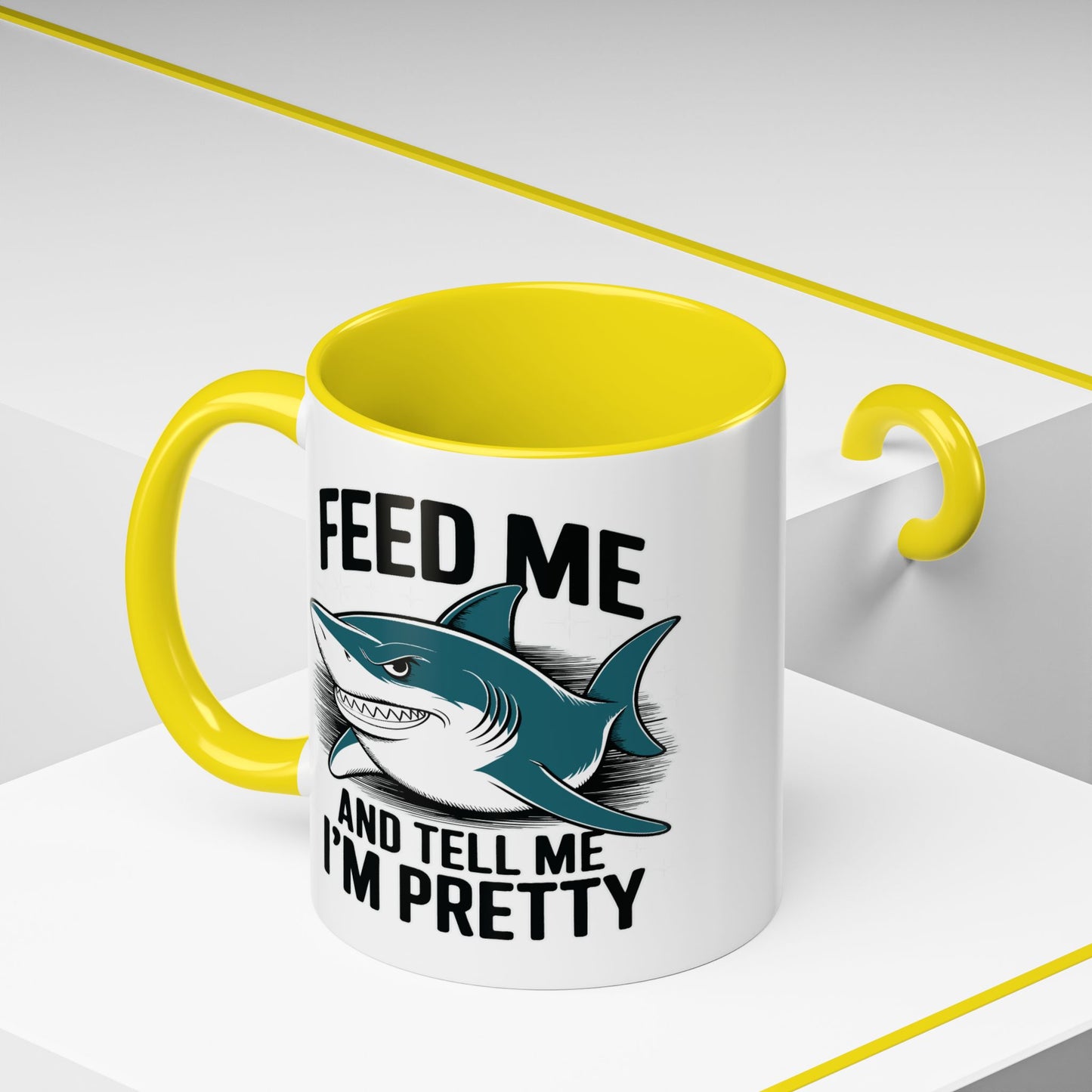 Humor Mug - Feed Me and Tell Me I'm Pretty Shark