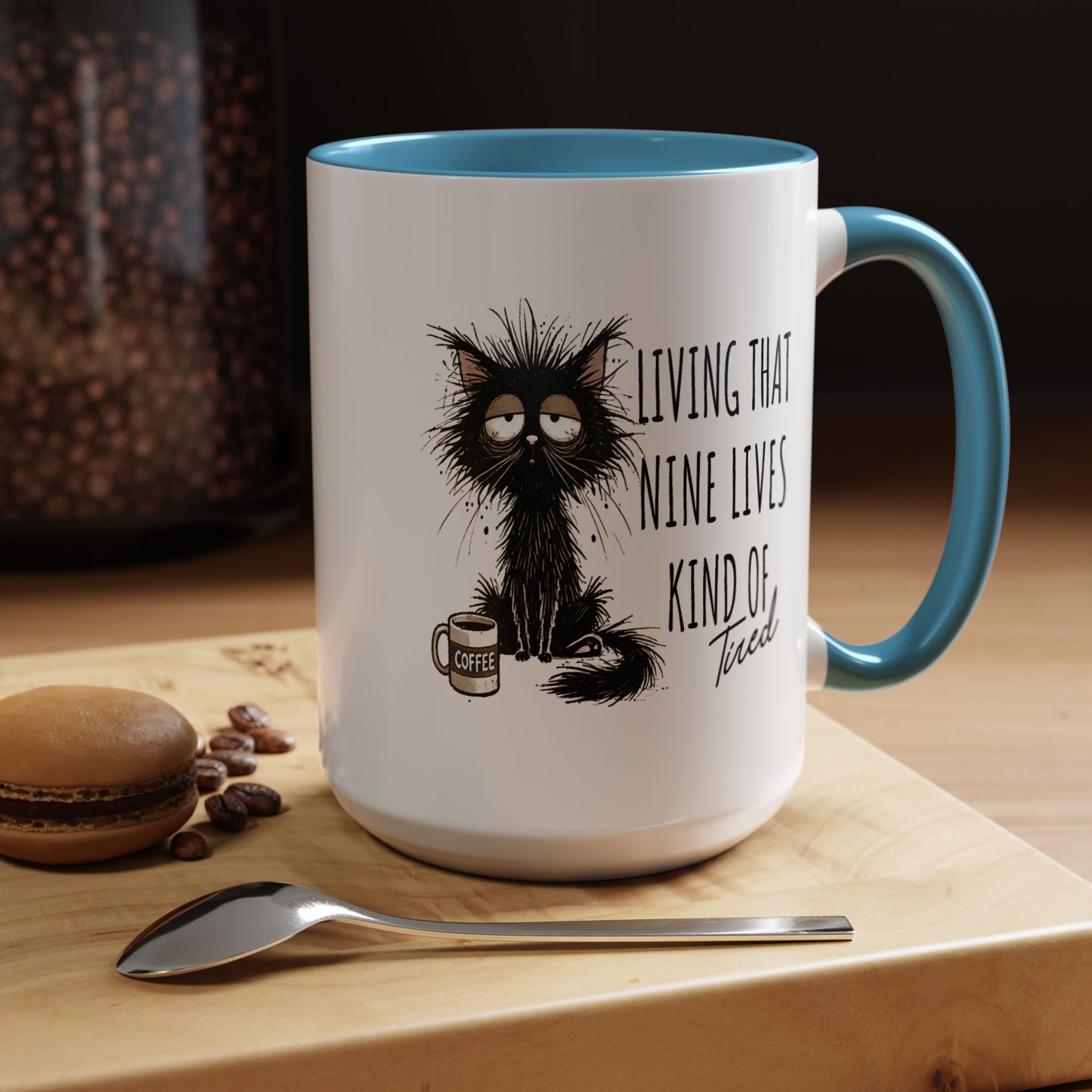 Humor Mug - Living That Nine Lives
