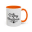 Christmas Mug - Merry Christmas Black Text Tree Star Present