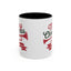 Christmas Mug - Red & Green Text Trumpet
