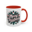 Christmas Mug - Merry Christmas White & Red Embossed Text
