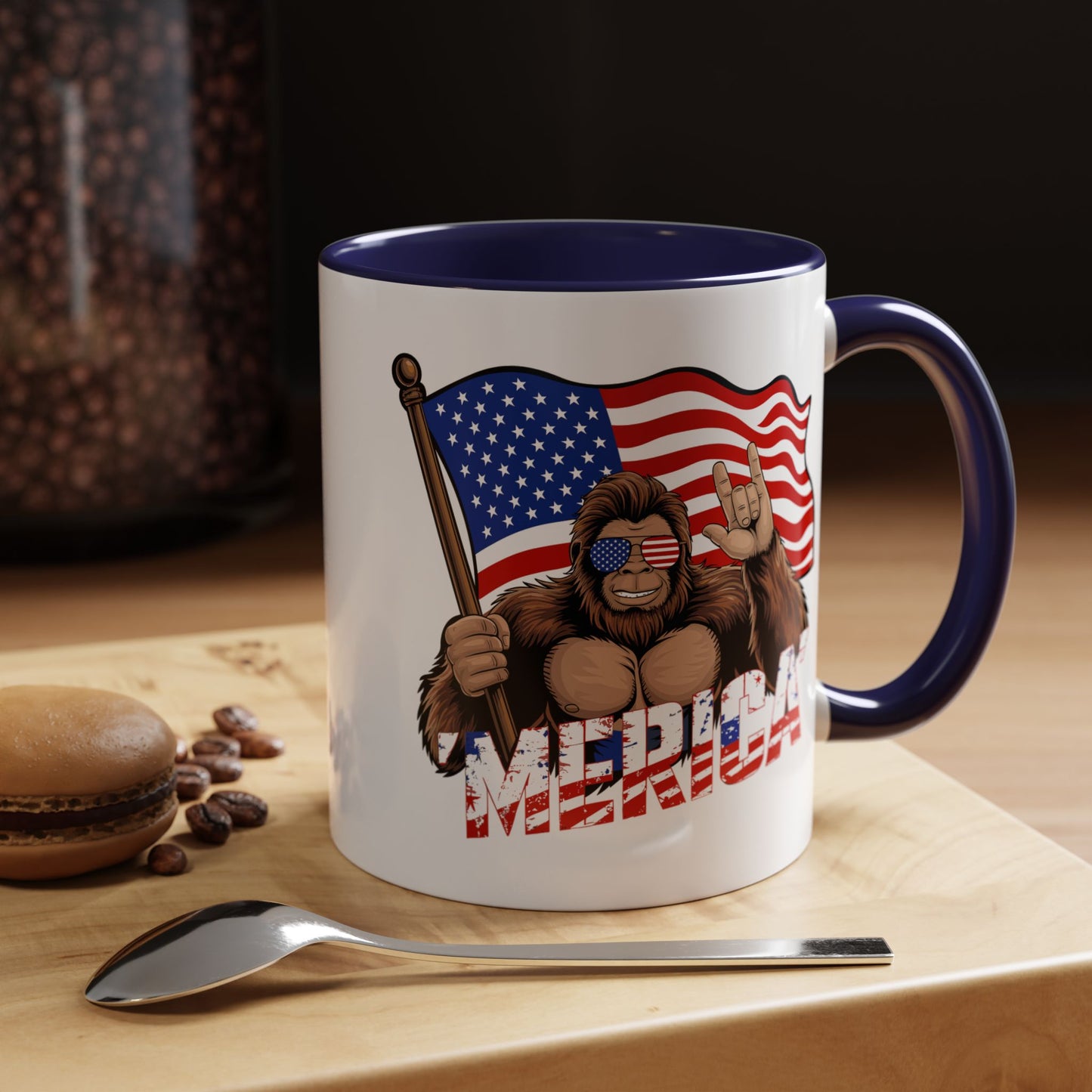 4th of July Mug - Bigfoot USA Flag