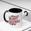 Christmas Mug - Merry Christmas Maroon & Green Text Decorations