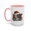 Christmas Mug - Merry Christmas Red Green & White Graffiti Hat
