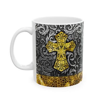 Artistic Mug - Gold Cross
