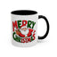 Christmas Mug - Green & Red Text Santa Presents