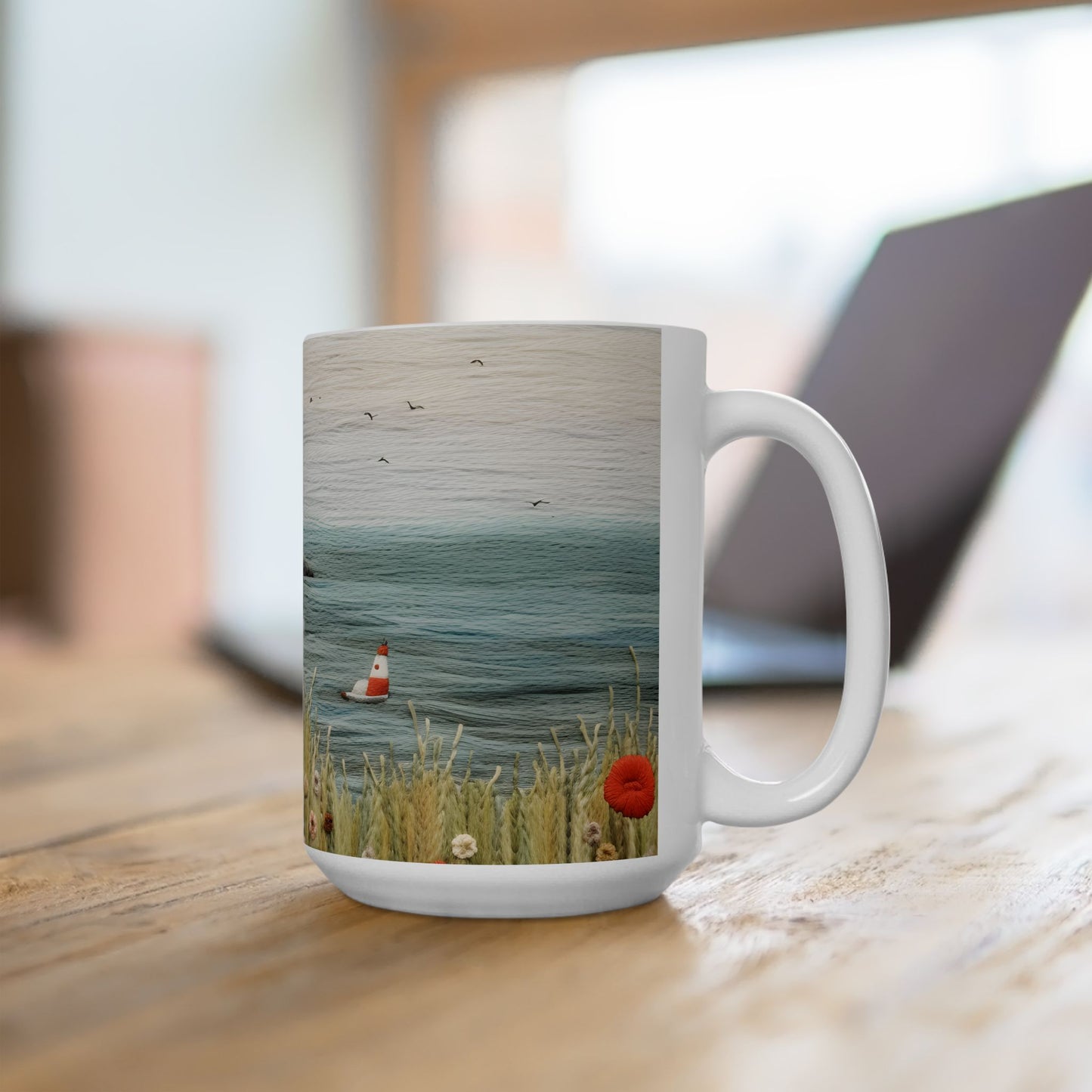 Artistic Mug - Felted Lighthouse 7