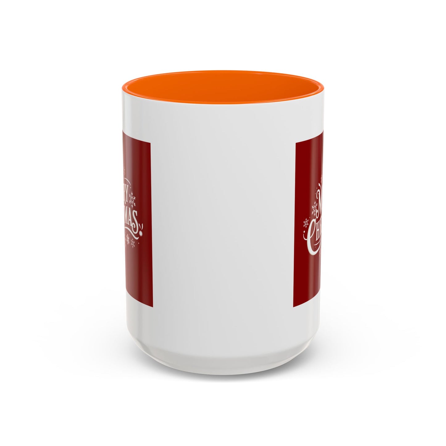 Christmas Mug - Merry Christmas White Text Maroon Background