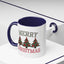 Christmas Mug - Merry Christmas Green & Red Text Decorative Trees