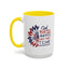 4th of July Mug - God Bless America Sunflower