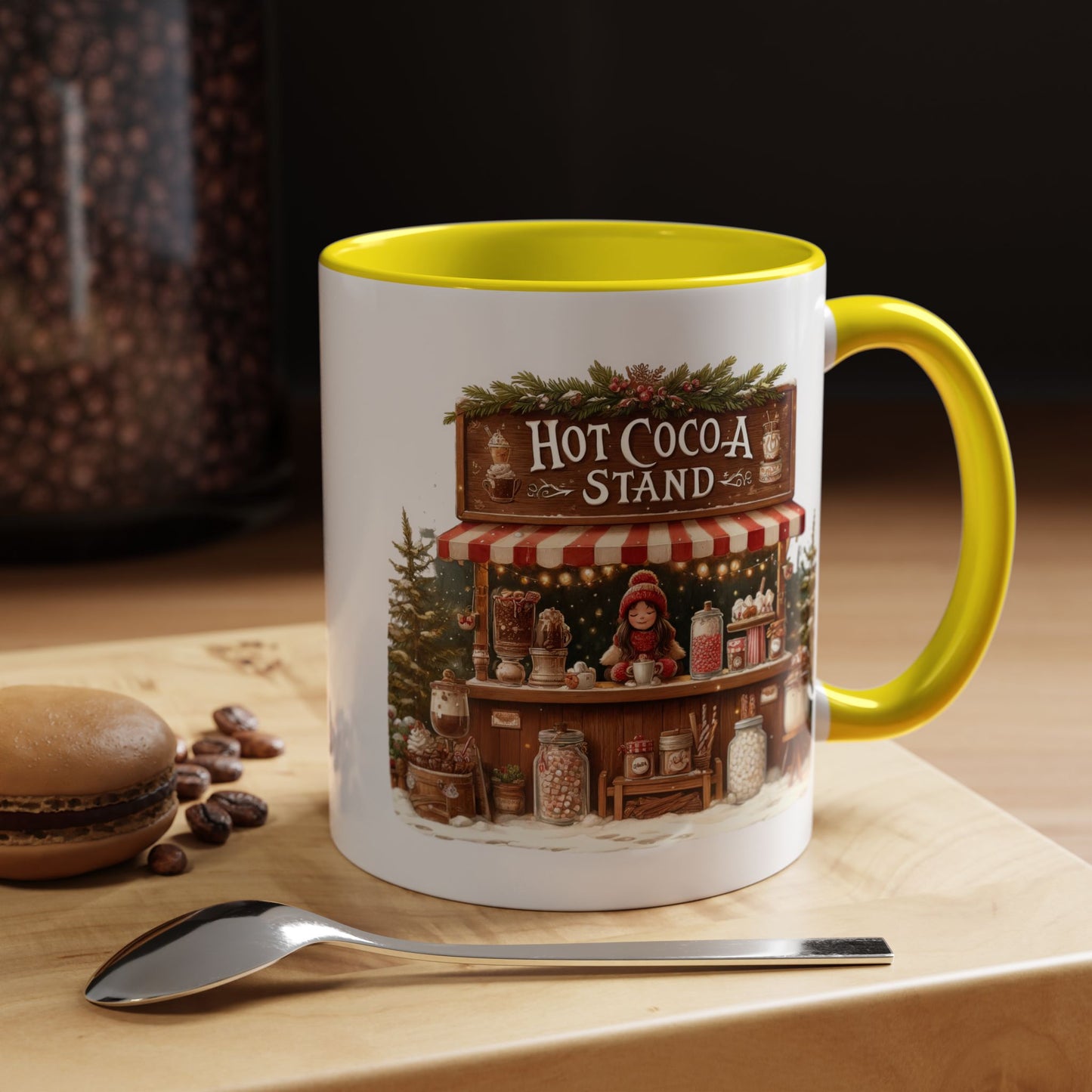 Christmas Mug - Hot Cocoa Stand White Text