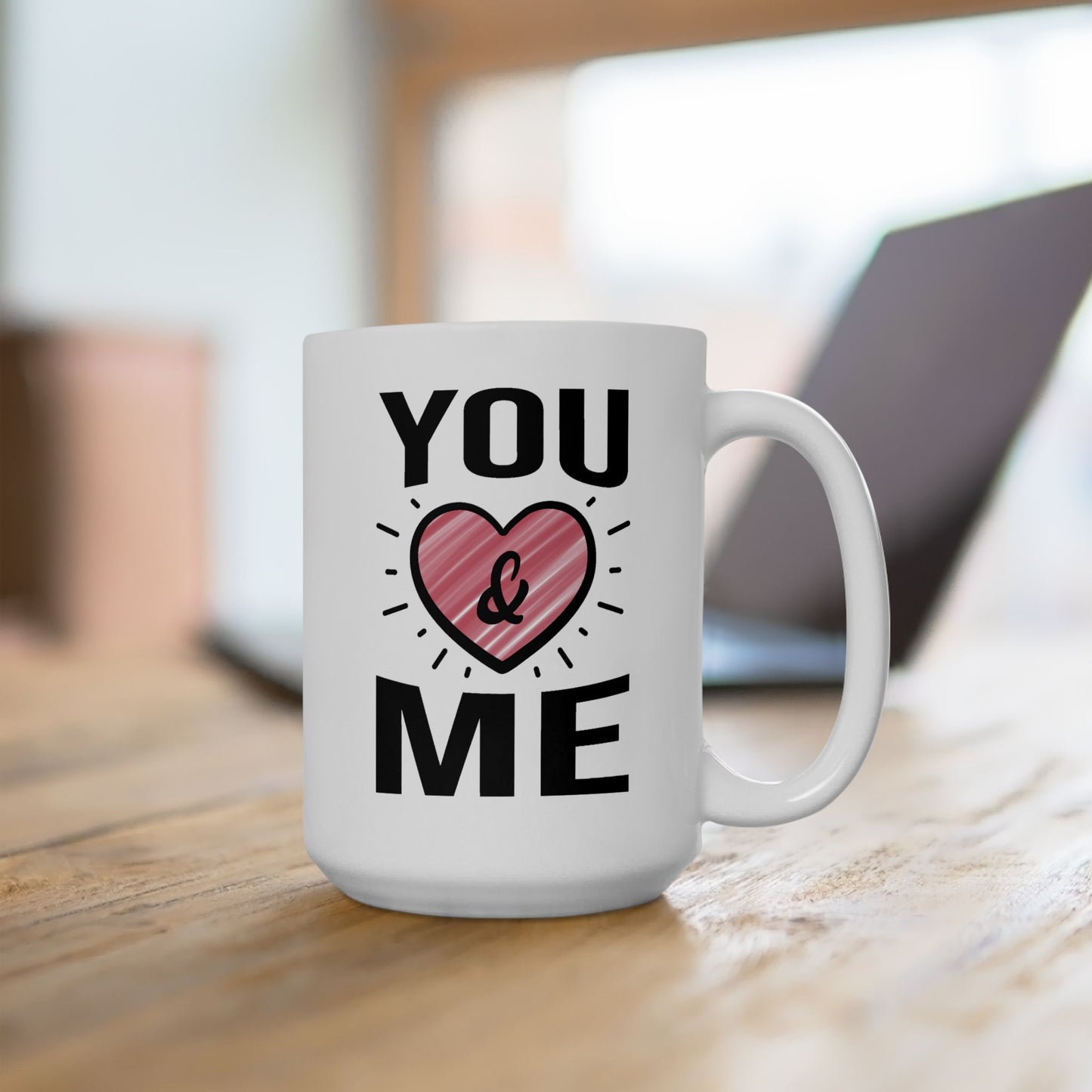 Anniversary Mug - You and Me Pink Heart