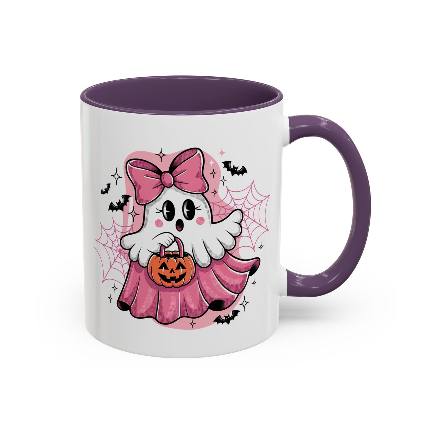 Halloween Mug - Ghost With Pink Bow