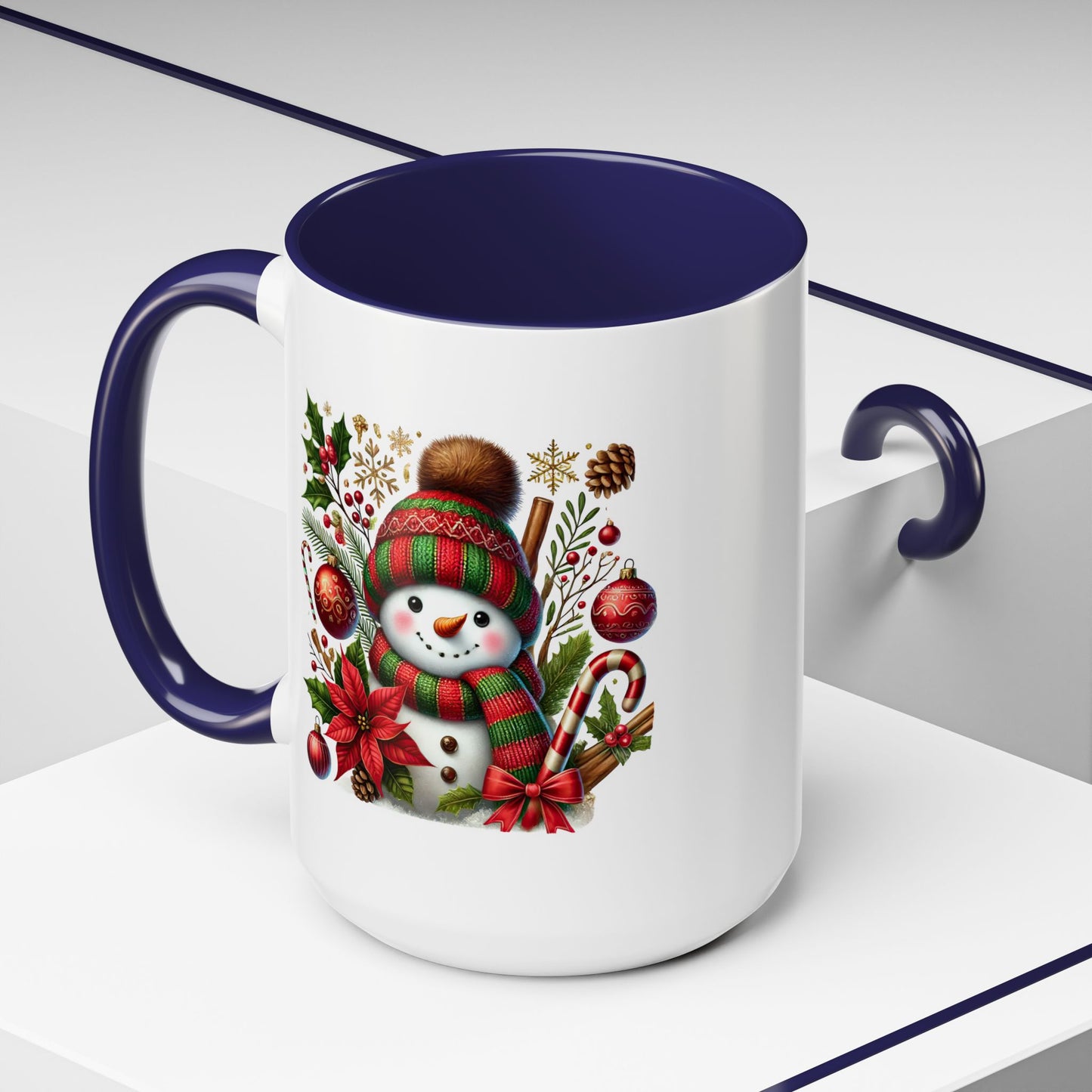 Christmas Mug - Red and Green Snowman