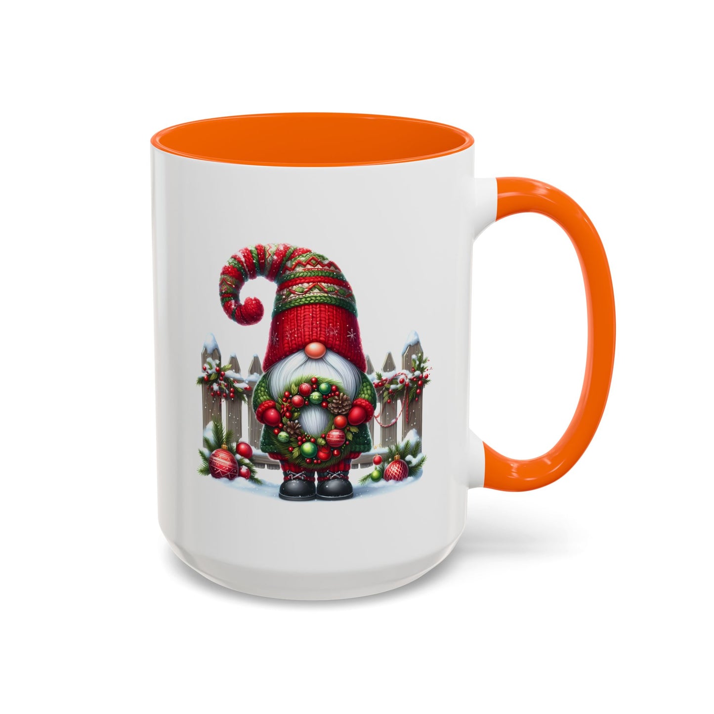 Christmas Mug - Gnome with Christmas Wreath