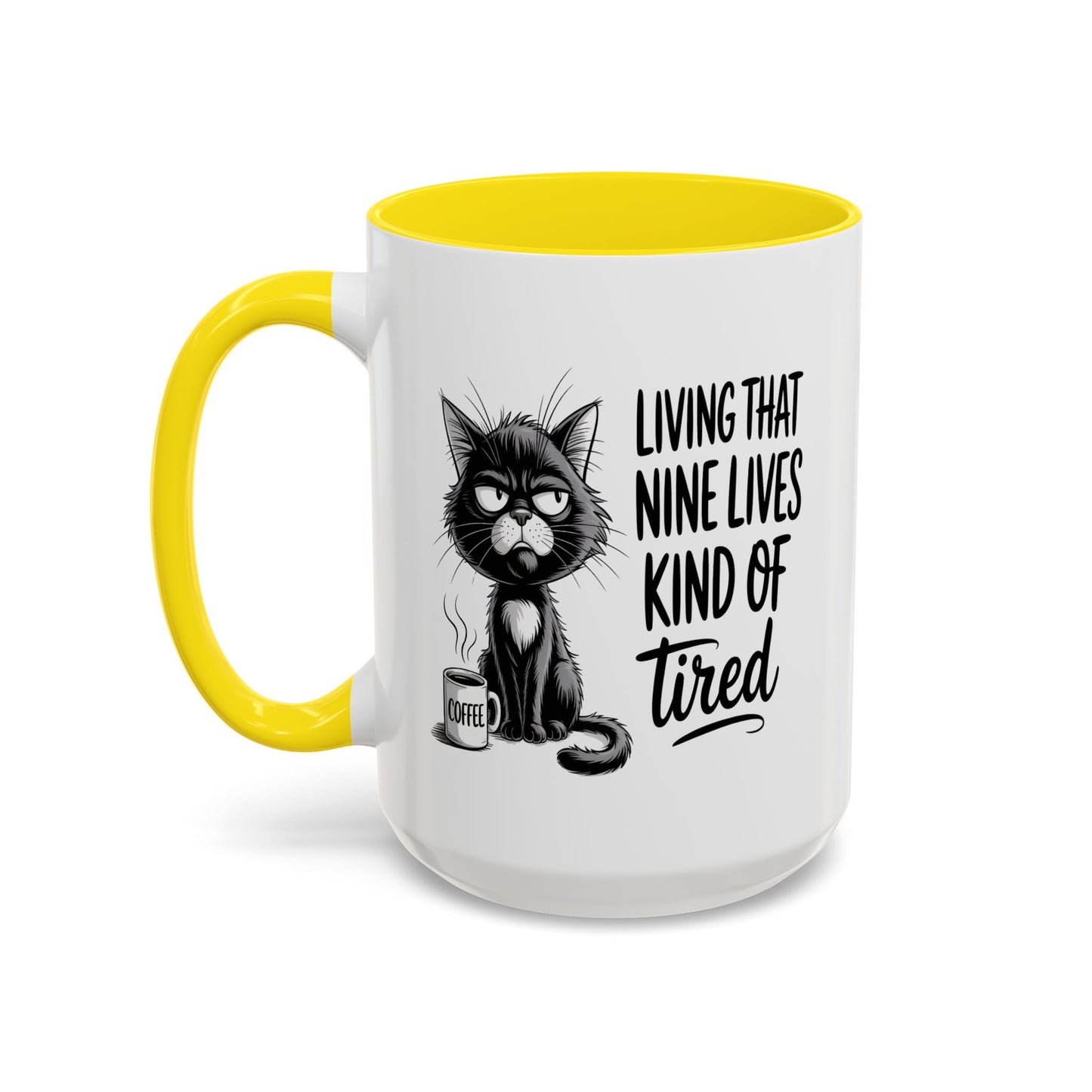 Animal Mug - Living That Nine Lives Kind Of Tired