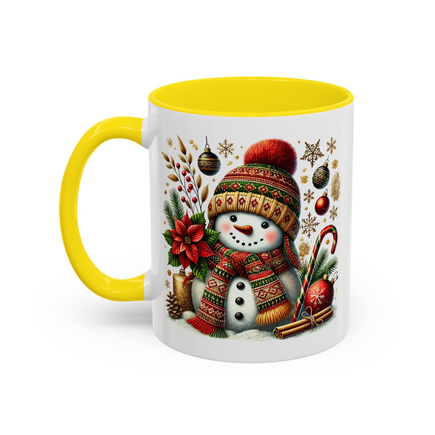 Christmas Mug - Snowman with Christmas Decorations