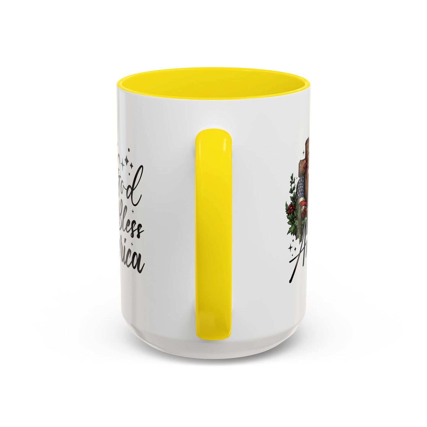 4th of July Mug - God Bless America Cross Flag