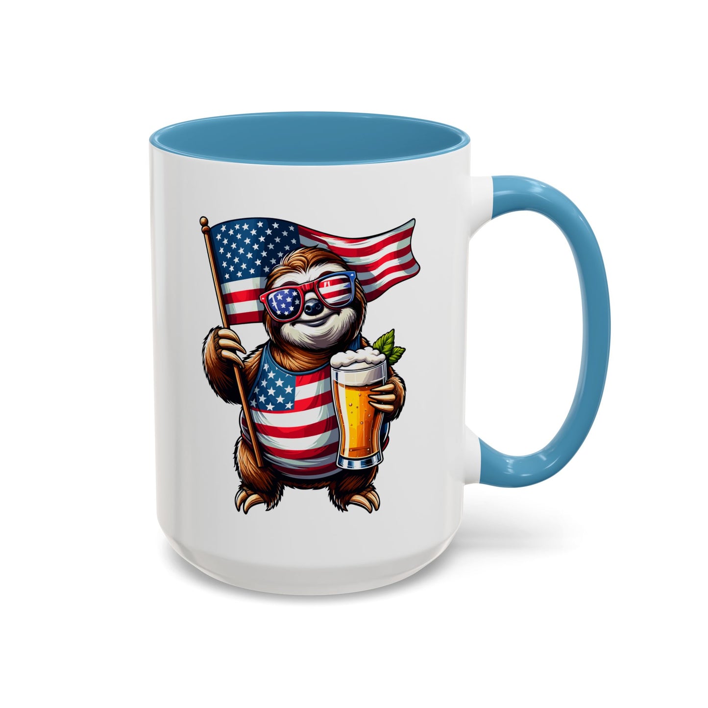 4th of July Mug - Merica Sloth