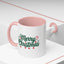 Christmas Mug - Merry Christmas Green Text Ornaments Candy Canes