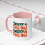 Christmas Mug - Green & Red Text Tree Presents