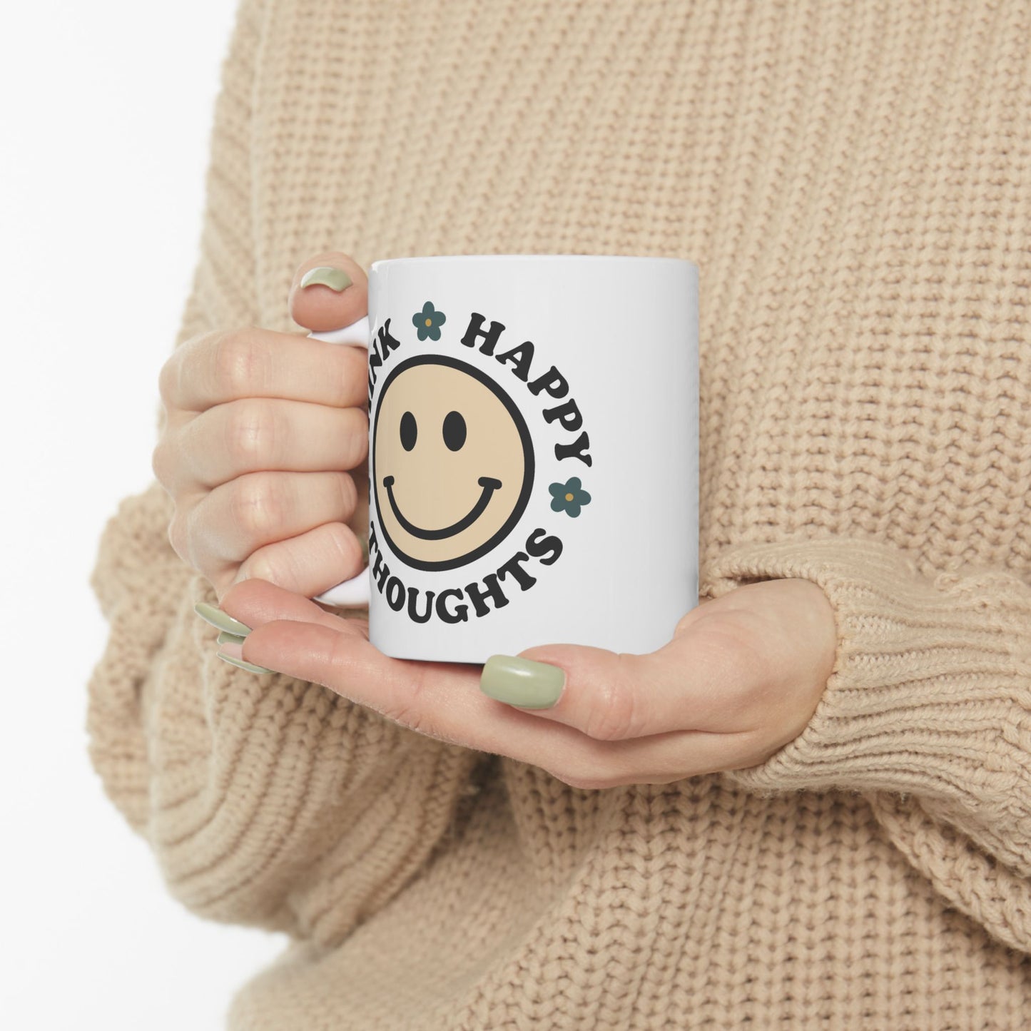 Wellness Mug - Think Happy Thoughts Smiley Face