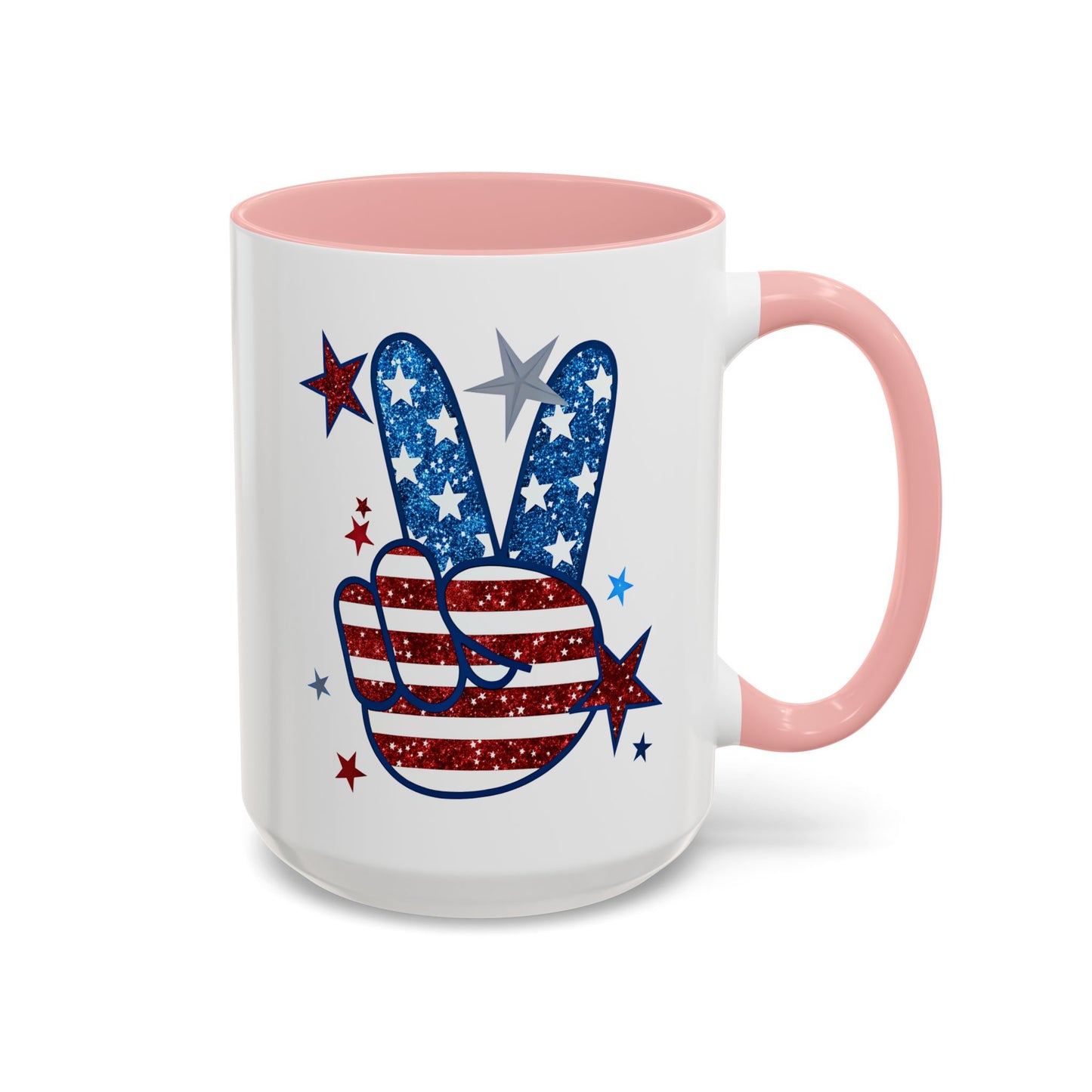 4th of July Mug - America Peace Sign