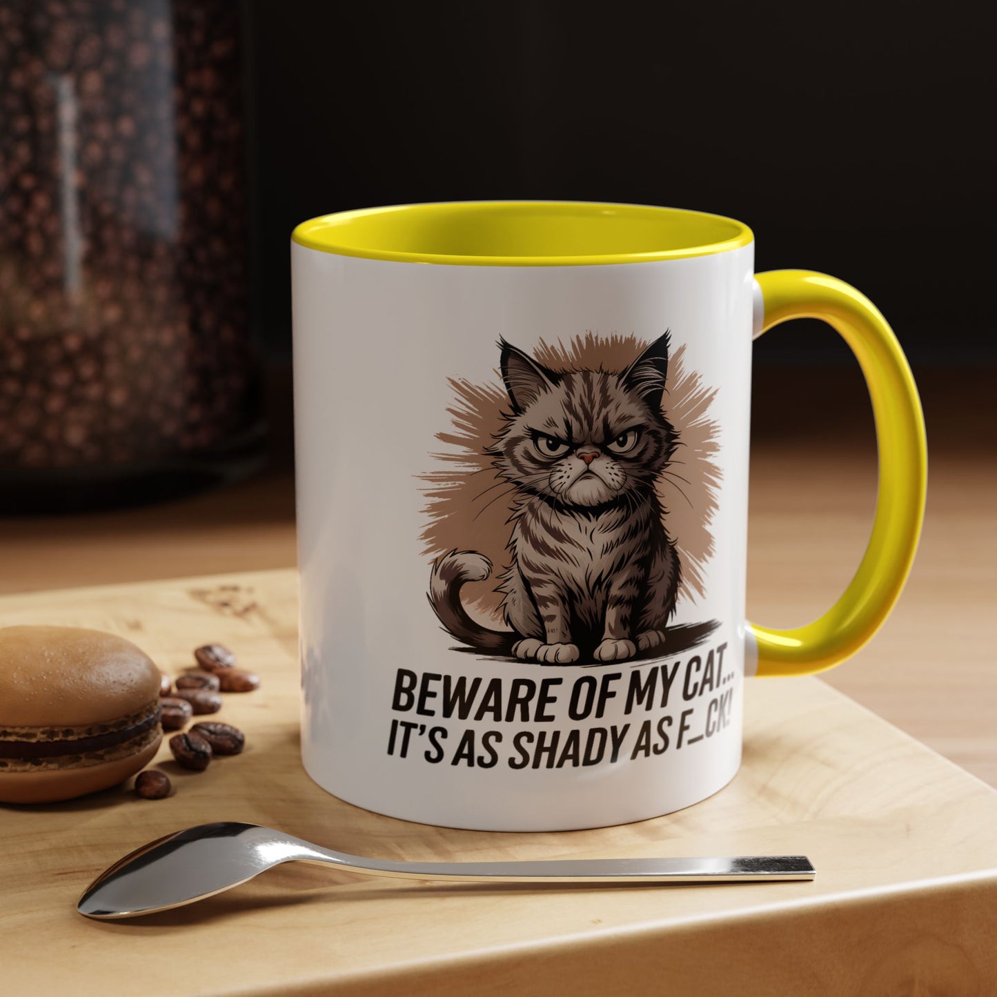 Humor Mug - Beware of My Cat
