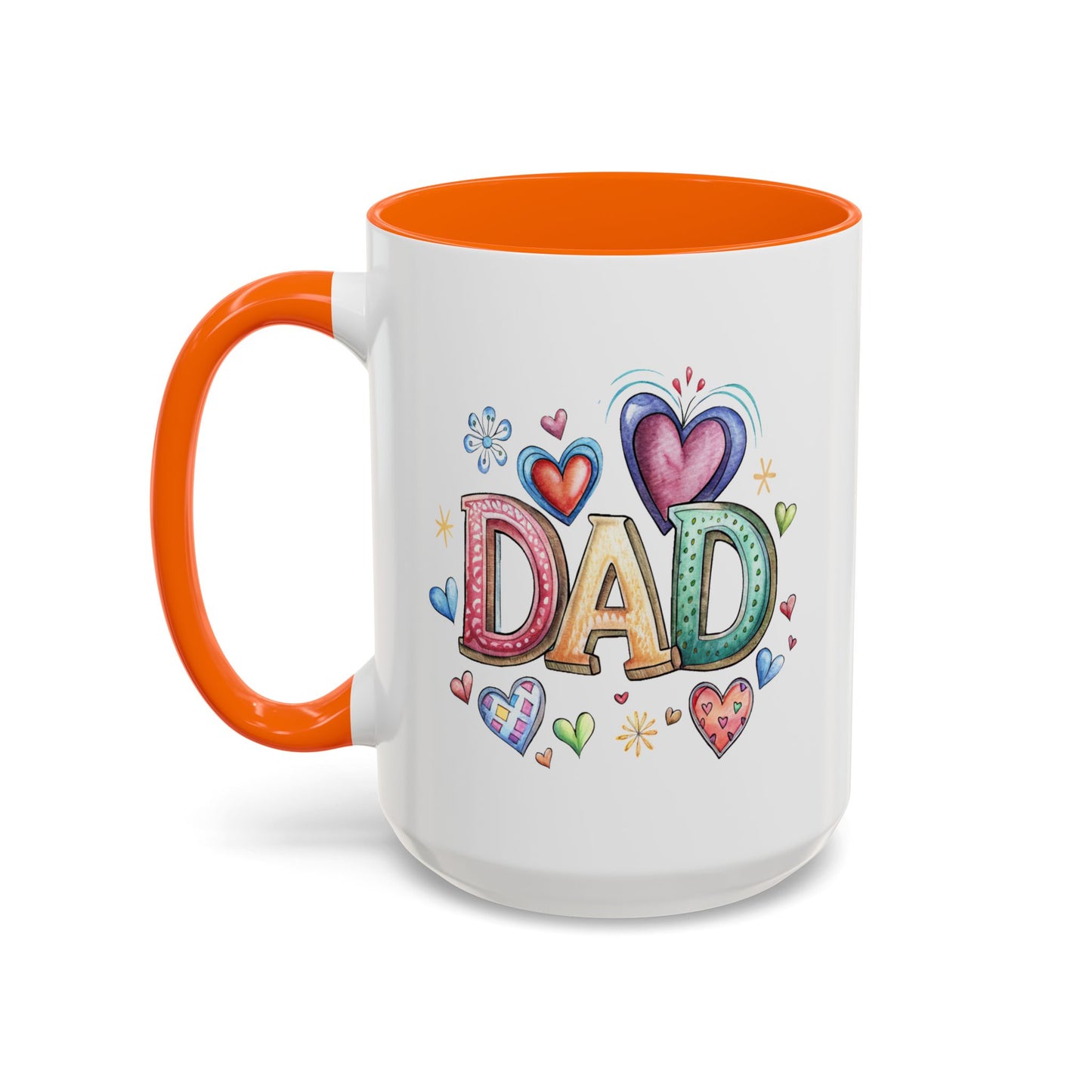Father's Day Mug - Dad Hearts